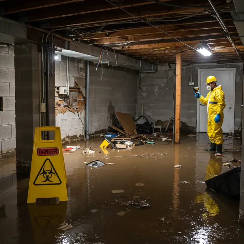 Flooded Basement Electrical Hazard in Atglen, PA Property