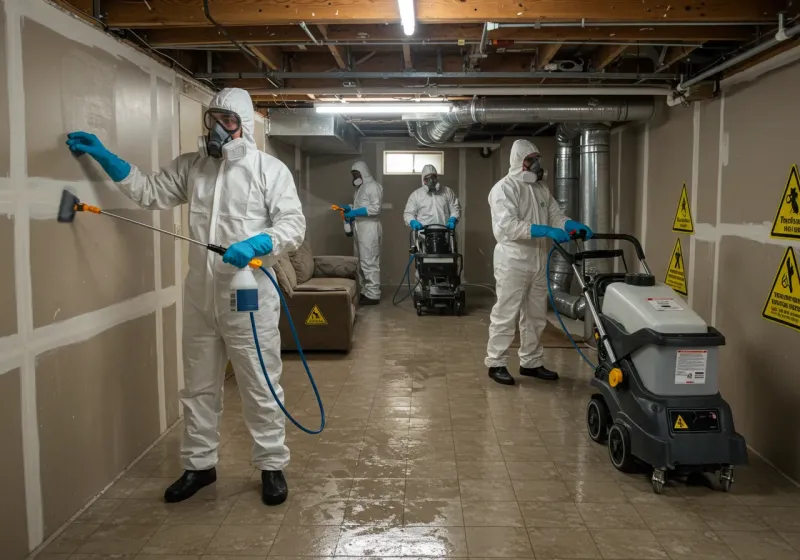 Basement Moisture Removal and Structural Drying process in Atglen, PA